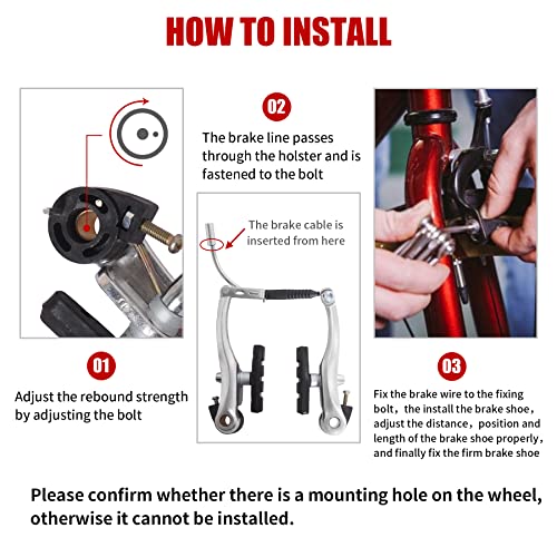 image for Gashwer Complete Bike Brakes Set, Universal Bike Front and Rear MTB Br