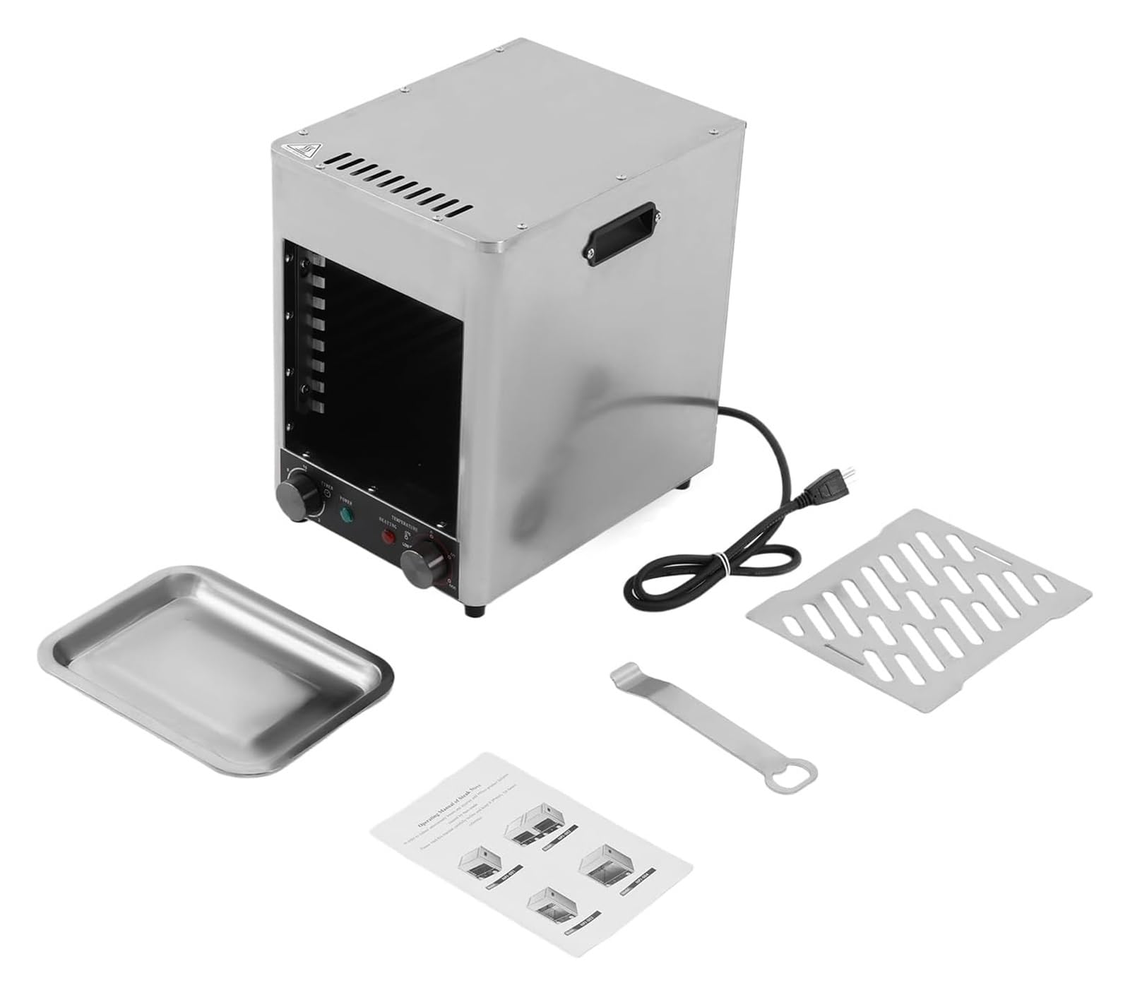 Parrilla de carne gourmet (1700 vatios), calidad de asador, parrilla infrarroja eléctrica para interiores, accesorios de acero inoxidable, parrillas eléctricas de cocina 3
