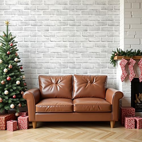 xupingjiti Selbstklebend Tapete Ziegel Wandpapier Vintage Steinoptik Wandaufkleber 44cmX1000cm Selbstklebende Folie für Küche Fensterbank – Ansicht 5