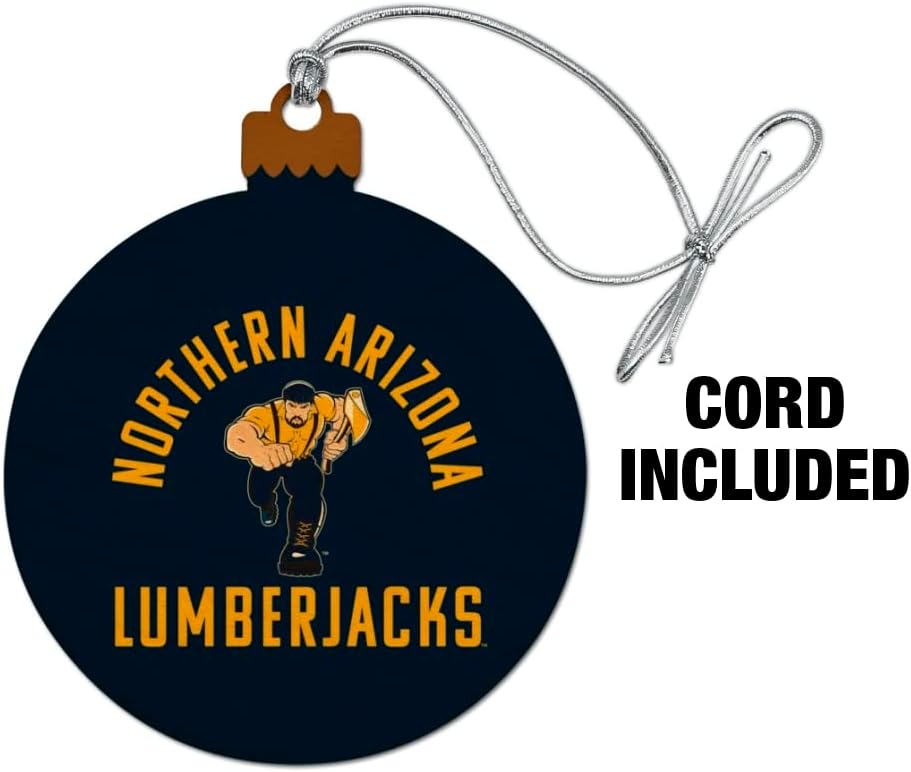 GRAPHICS & MORE Northern Arizona University Lumberjacks Logo Wood Christmas Tree Holiday Ornament - Image 2