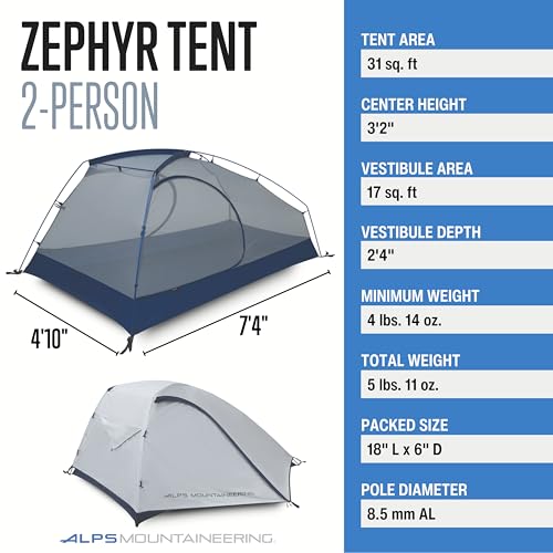 ALPS Mountaineering Zephyr Carpa para 2 Personas miniatura 2