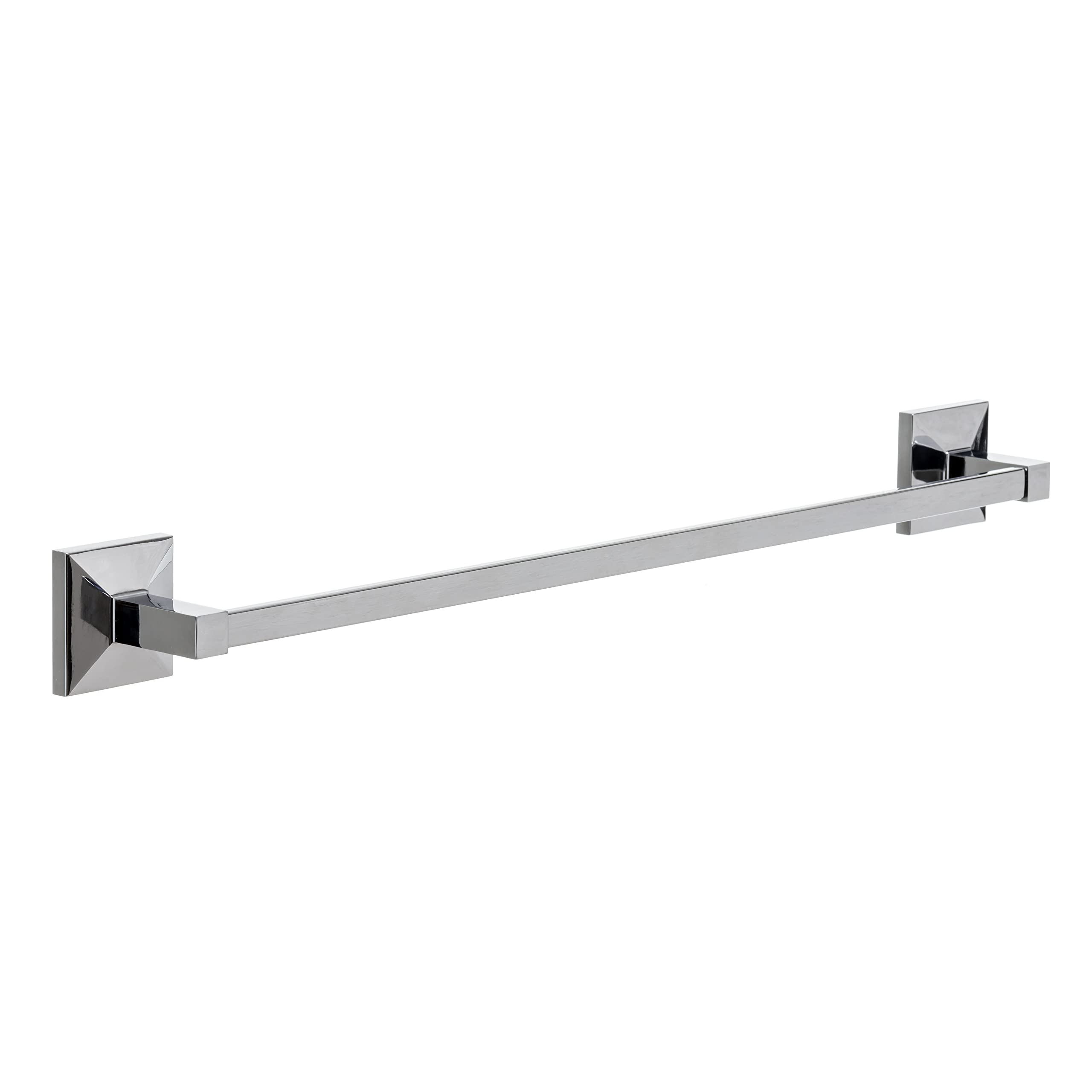 TATAY Towel Rail Bathroom No Drill or With Screws Large | Includes Glue&Fix Adhesive Kit (Holds up to 5kg) and Screws | Stainless Steel | Modern Design | 6 x 6.5 x 60 cm - Iconik Model - Metallic