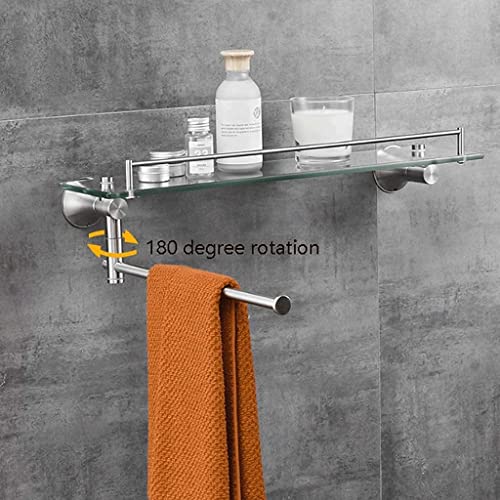 Porte-Serviettes Mural en Verre Trempé et Support Métallique TOU - 8