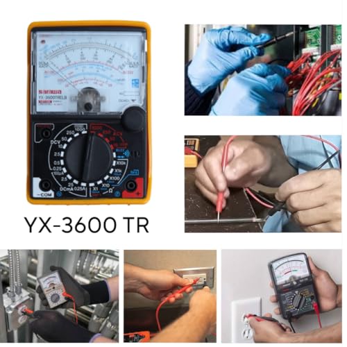Image of 3600-TR Analogue Multimeter | AC /DC Voltage, DC Current, Resistance Tester | Portable Handheld Analog Meter for Electronics, DIY, Automotive & Professional Use