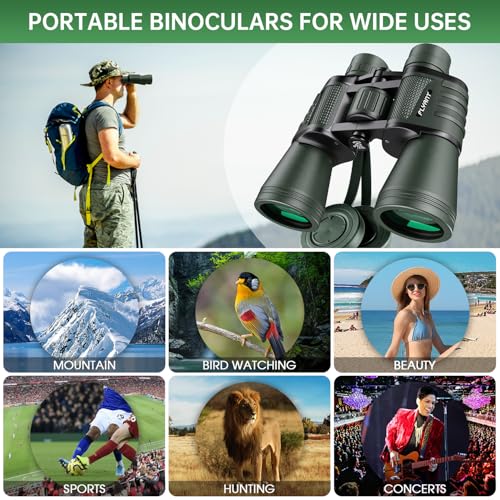 Image of 20x50 High Powered Binoculars for Adults, Waterproof Binoculars with Low Light Vision for Bird Watching Hunting Camping Travel Cruise Hiking Sports Stargazing, Gifts for Men Dad