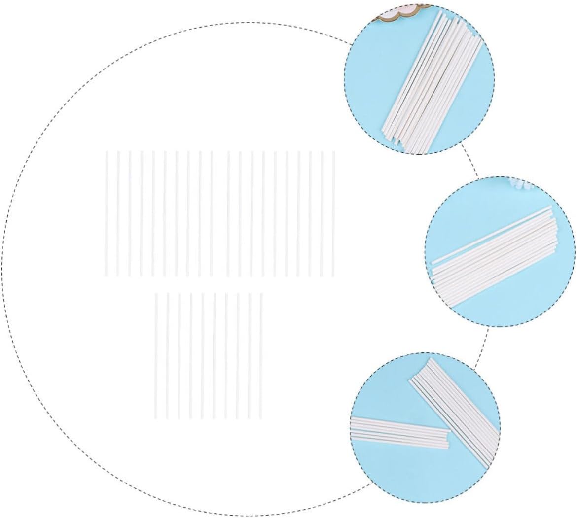 300pcs White Paper Lollipop Sticks for Cake Pops and Caramels