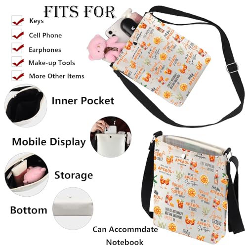 G2TUP Aperol Spritz Crossbody Bag Aperol Spritz Lover Gifts Aperol Cocktail Club Gifts Aperol Spritz Party Shoulder Bag3