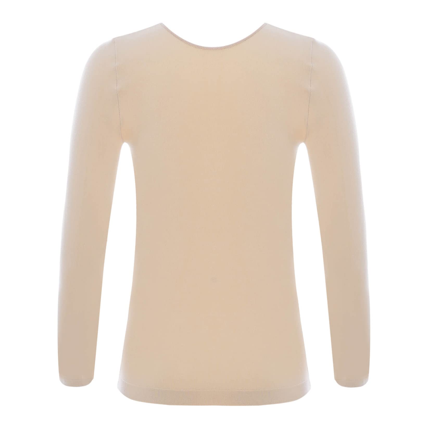 TTAO Thermal Tops for Girls Underwear Long Sleeve Undershirt Baselayer Warm Shirt for Yoga Dance Workout Type A Nude 10-12 Years