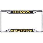 Iowa Hawkeyes License Plate Frame Silver