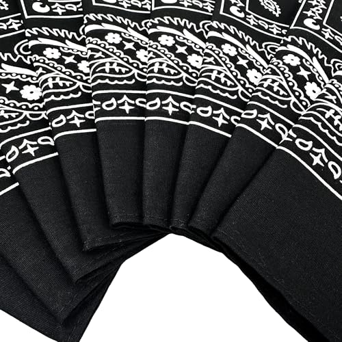 Image of Vamqor 100% Cotton 10 Pack Fine Bandanas