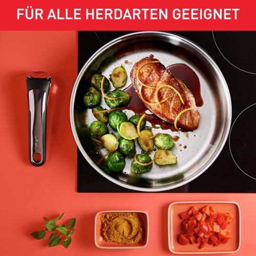 Tefal Ingenio Preference On 4-teiliges Kasserollenset, 16/18/20 cm, Topfset abnehmbarer Griff, Topfset Induktion stapelbar, platzsparend… – Ansicht 7