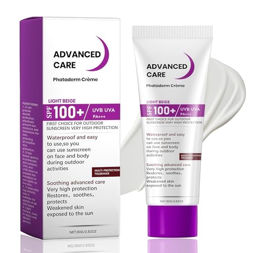 Factor 100 Sun Cream - SPF 100 Sunscreen - High Protection Sun Cream SPF 100 PA+++ - No Sticky Ultra Light UV Protetion Sun Block Face Sunscreen for Body and Face