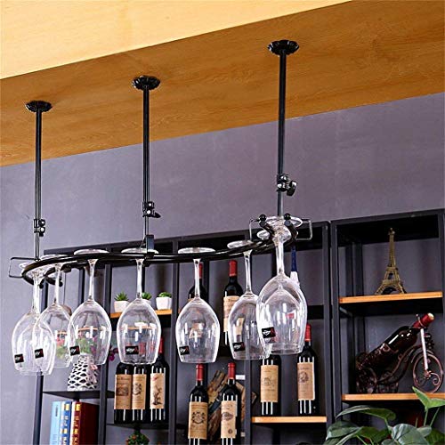Étagère murale loft métal fer plafond stockage casiers à vin suspendus - 4