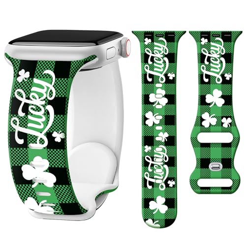G-ficu �Z���g�p�g���b�N�f�[�o���h Apple Watch�p�o���h 40mm 41mm 42mm (S10/11) 38mm ���f�B�[�X �����Y Lucky Clover �V���R�� iWatch�o���h �V���[�Y 11 10 9 8 7 SE 6 5 