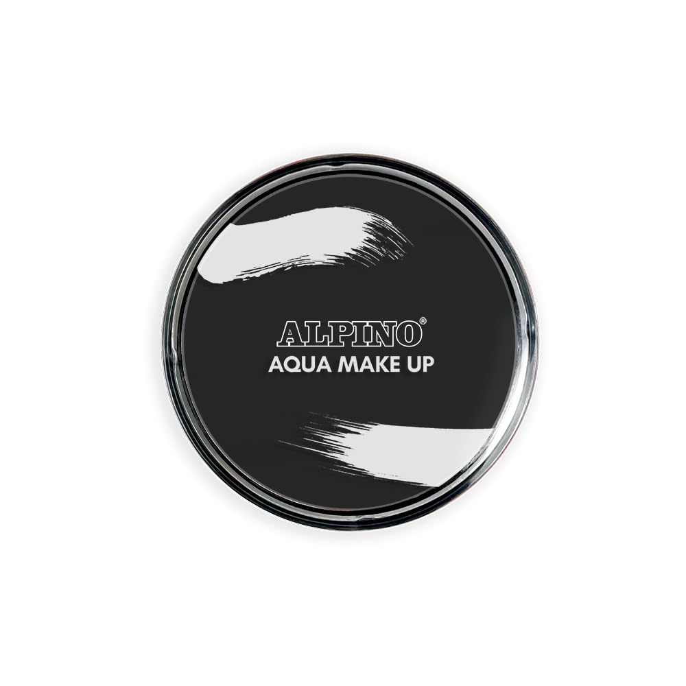 Alpino polveras para la Cara Base Agua | Maquillaje Facial y Corporal | Ideales para niños y Adultos | Colores Vivos | Pintura Base Agua para Uso recreativo y semiprofesional - Negro