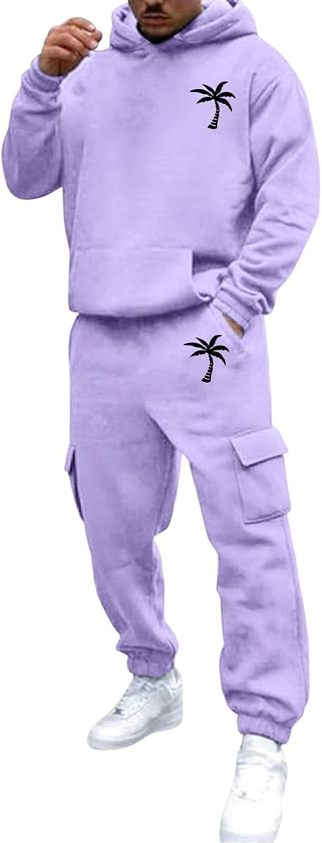 Conjunto de 2 piezas para hombre con capucha y pantalones deportivos
