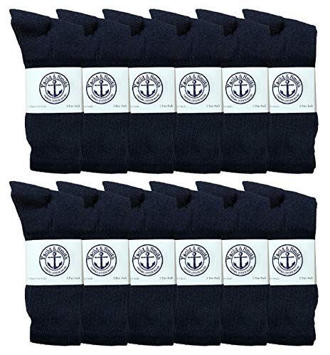 12 Pack of Yacht & Smith Big And Tall Mens Sport Crew Socks Wholesale Bulk (King Size) Socks, by SOCKS'NBULK