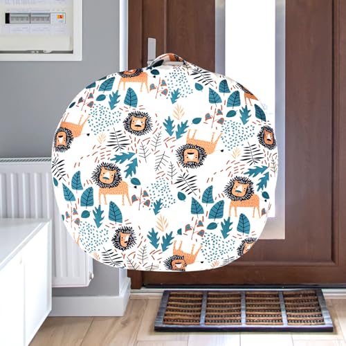 Image of SWESEN Newborn Lounger Cover, 1 Pack Soft Removable Slipcovers for Infant Lounger, Cozy Baby Lounger Cover for Boys and Girls, Covers Only, Lion