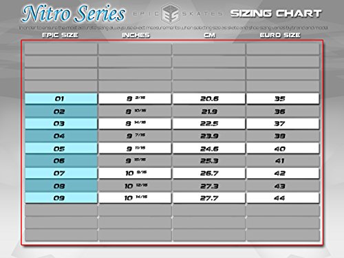 Epic Nitro Turbo Purple Indoor Outdoor Quad Roller Speed Skates W/Bonus Bag & Plugs! (Youth 1) #TOP5