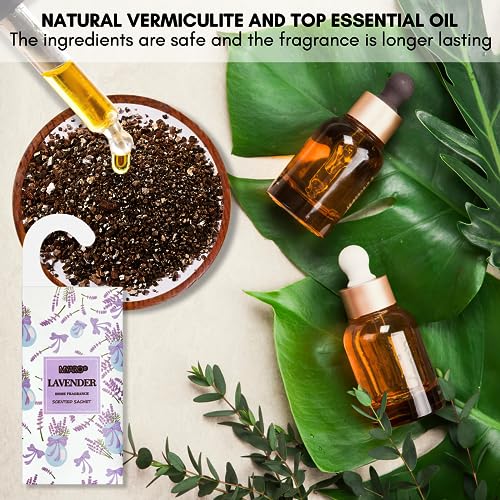 Image of MYARO 12 Packs Lavender Hanging Closet Air Freshener Long Lasting Drawer Deodorizer Smell Good Potpourri Scented Sachet for Home House