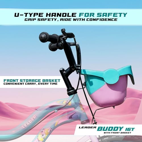 Leader Buddy 16T Sea Green/Light Pink Colour Cycle for Kids/Age Group 5-8 Years 5 51ZssDvGj+L