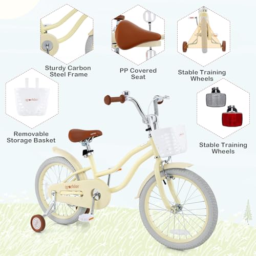 Image of BABY JOY Kids Bike, 12 14 16 18 20 Inch Boys Girls Bike w /Removable Basket