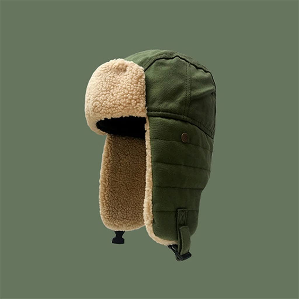 Cazadora cálido Sombreros con Orejeras Gorro Ruso Hombres Mujeres Orejeras Sombrero de Invierno a Prueba de Viento Ciclismo esquí Invierno Nieve Sombreros