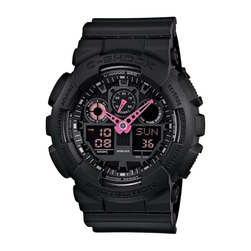 HORLOGE Sporty Black & Pink Dial Black Strap Multi-Functional Analog-Digital Watch for Men (B0DBQZVCCH) Amazon Price History, Amazon Price Tracker