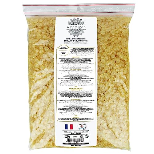 Vivezen - Gouttelettes, perles de cire à épiler pelable extra fine - 100% fait en France