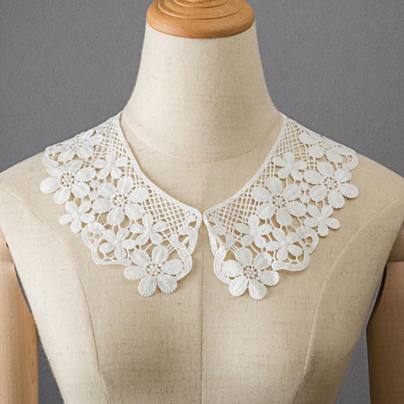 Ximimark 2PCS White, Black And Beige Water-soluble Lace Collar Lace Clothing Accessories3