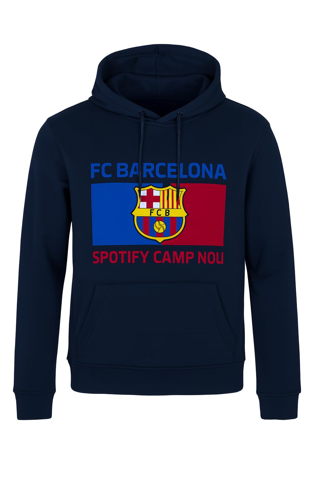 FC Barcelona - Sudarera con Capucha Hoodie Barça Camp NOU - Licencia Oficial - Talla M