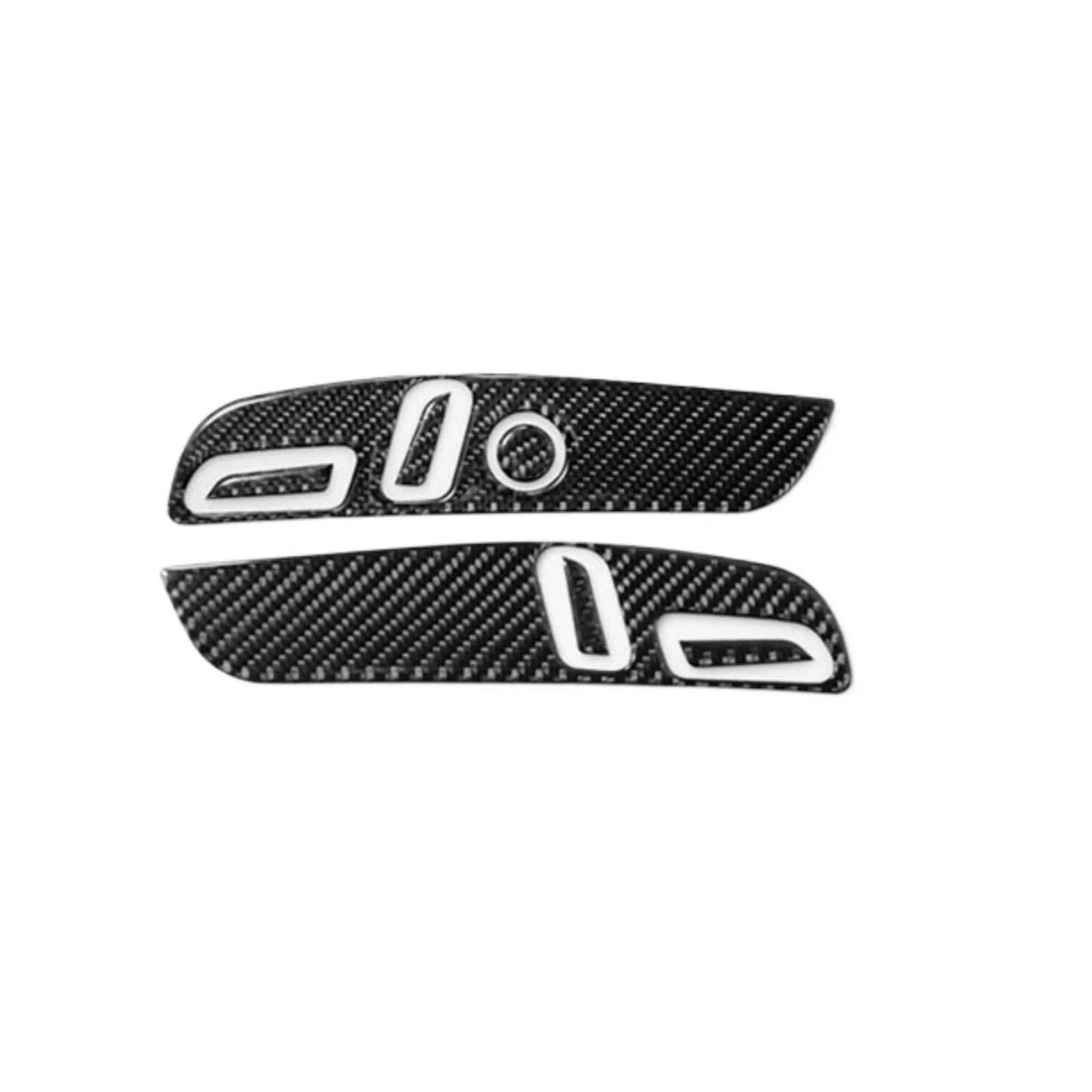 Interior Trim for Tesla for Model 3 for Highland for Model Y for Juniper 2025- Carbon Fiber Seat Adjustment Button Sticker Trim Car Interior Tuning Accessory Auto Central Inner(Black LHD)