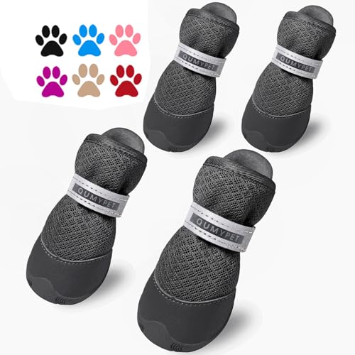 QUMY 4PCS Dog Shoes for Small Dogs