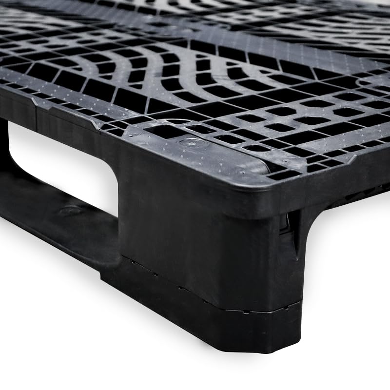 Kunststoffpalette, Schwarz, 3 Schlittschuhe – MP1208N