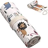 Praktisch: Mit weichem Stoff können Sie es leicht rollen. Wenn es geöffnet ist, können Sie es flach legen, um alle Ihre Stifte im Blick zu haben, was Ihre Auswahl erheblich erleichtert. Es ist bequem zu tragen und passt perfekt in einen Rucksack oder sogar in eine Handtasche Reisen.