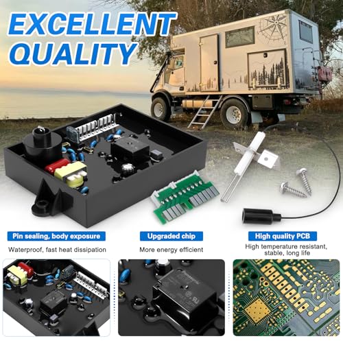 Image of LOCOPOW 91365 93305 RV Water Heater Control Circuit Board Part for Atwood Water Heaters GCH6A-10E GC6AA-10E WH-6GA WH-10GEA Replace 91226 93305, 93851, AT93851 With Igniter Spark & Sensor Electrode