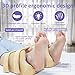 EHUCON 3D Compact Heel Protectors for Pressure Sores & Bed Sore Relief, Foot Elevation Pillow for Bedridden Patients, Heel Cushion for Post-Surgery Recovery, Ankle Support Foot Wedge Pillow to Reduce Pressure (Khaki 1 pc)