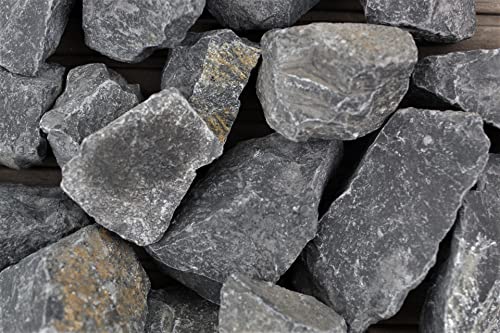 Gravier décoratif Nero Ebano 50-70 mm Sac de 25 kg Gravier Remplissage de gabions Déco Jardin