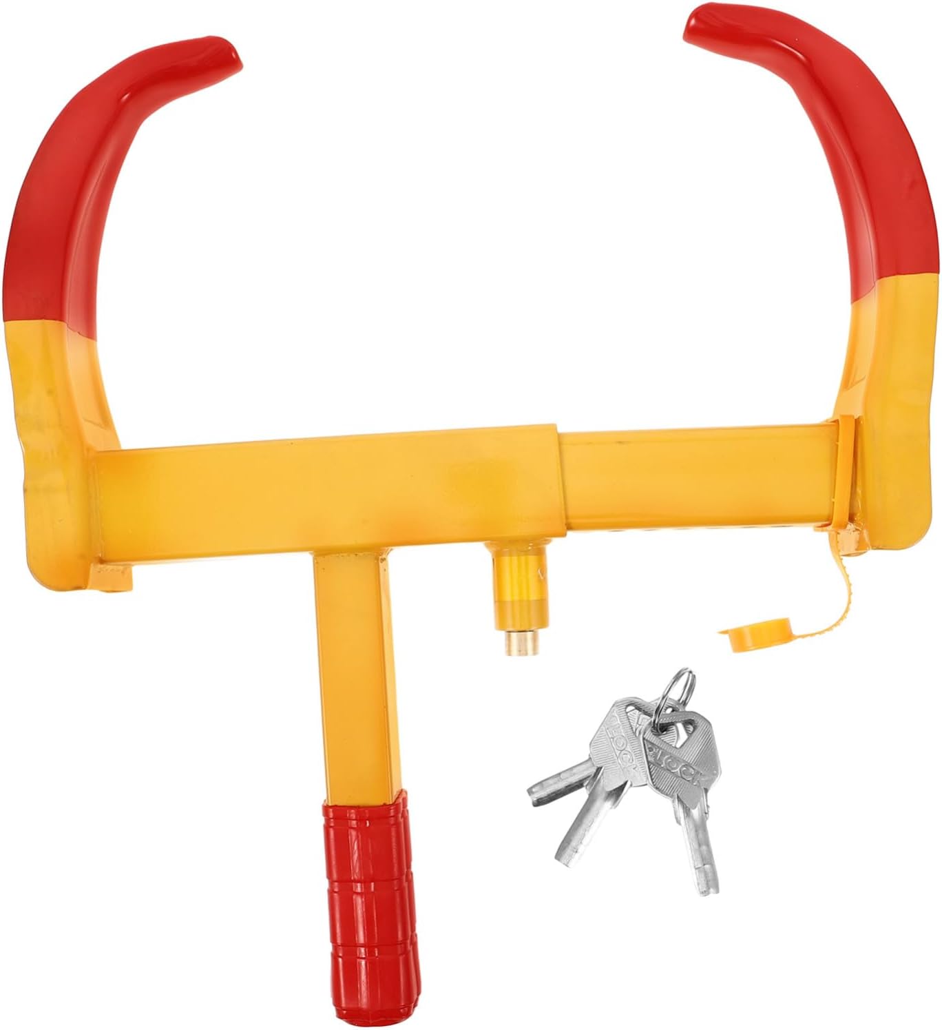 Heavy-Duty Wheel Lock Clamp for Cars Trailers Motorcycles Anti-Theft Vehicle Security Lock Portable and Easy to Store