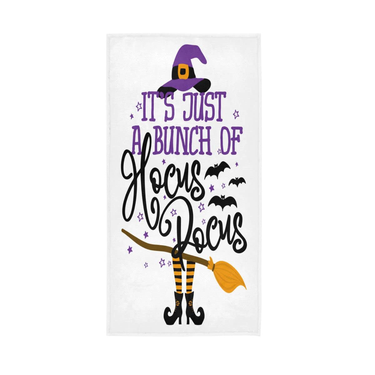 HUYGD Halloween Quote Soft Large Hand Towels Bath Towel Multipurpose for Bathroom Hotel Gym Spa 30"x15"