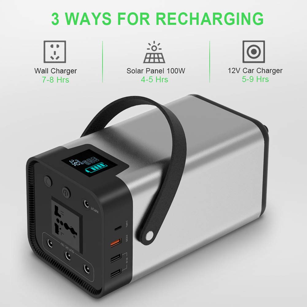 Banco de energía portátil 54000mAh 200Wh Estación de generador Solar 110V 220V AC DC USB con Pantalla LED y Linterna, para Granjas, Lugares de Trabajo, Emergencia Familiar
