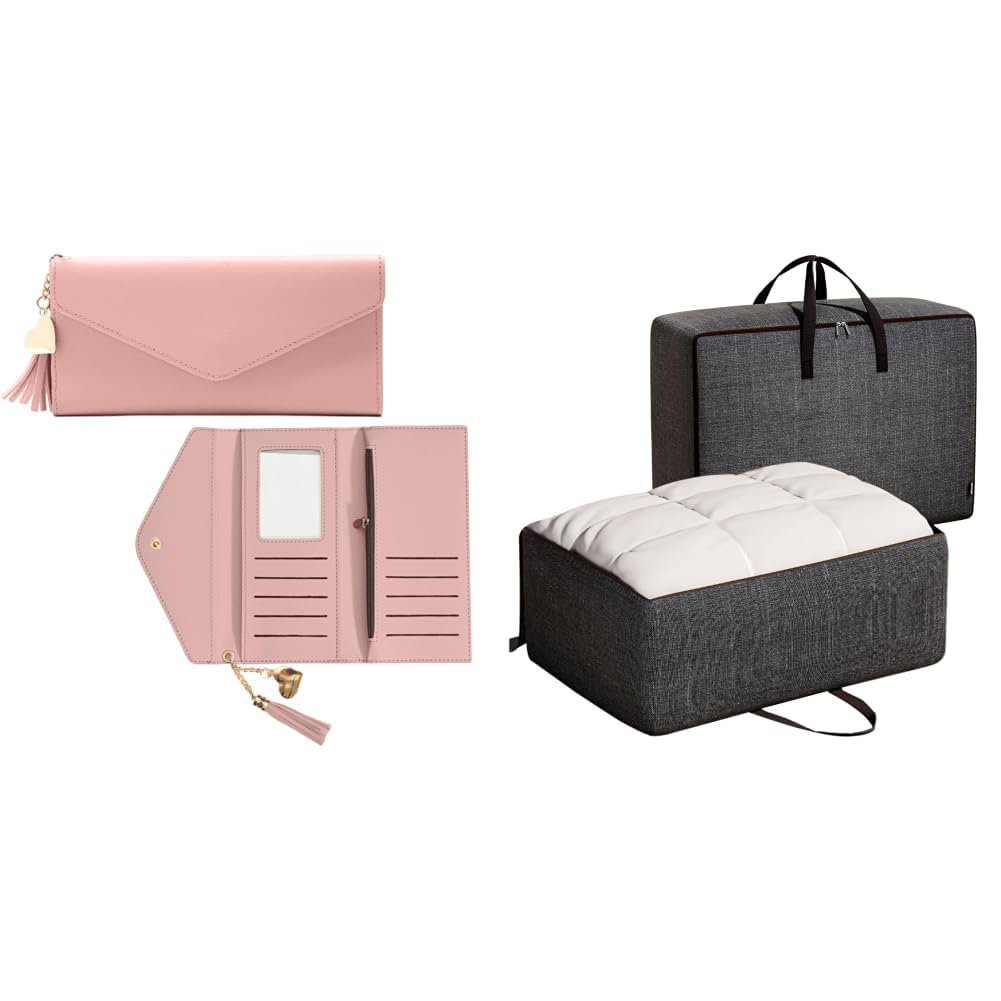 Women's Wallet -Stylish and Compact Purse Clutch Wallet for Women, Stylish Card Coin + Storage Bag for Clothes, Cloth Organiser for Storage, Under Bed Storage Bag, Wardrobe Bags for-image-40