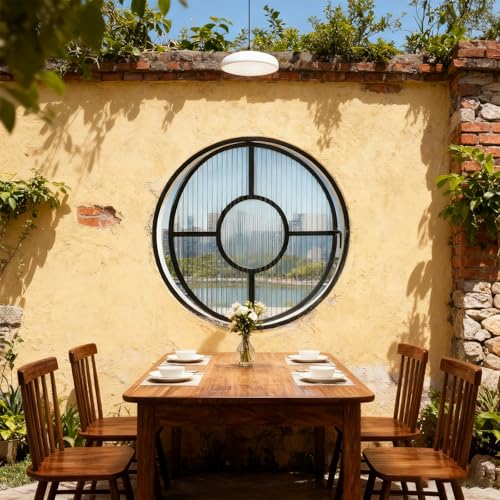 Ventana giratoria 360° pivotante de aluminio para sustitución 4