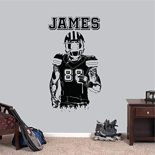 Personalized Custom Football Wall Decal - Numbers Custom Player Jerseys