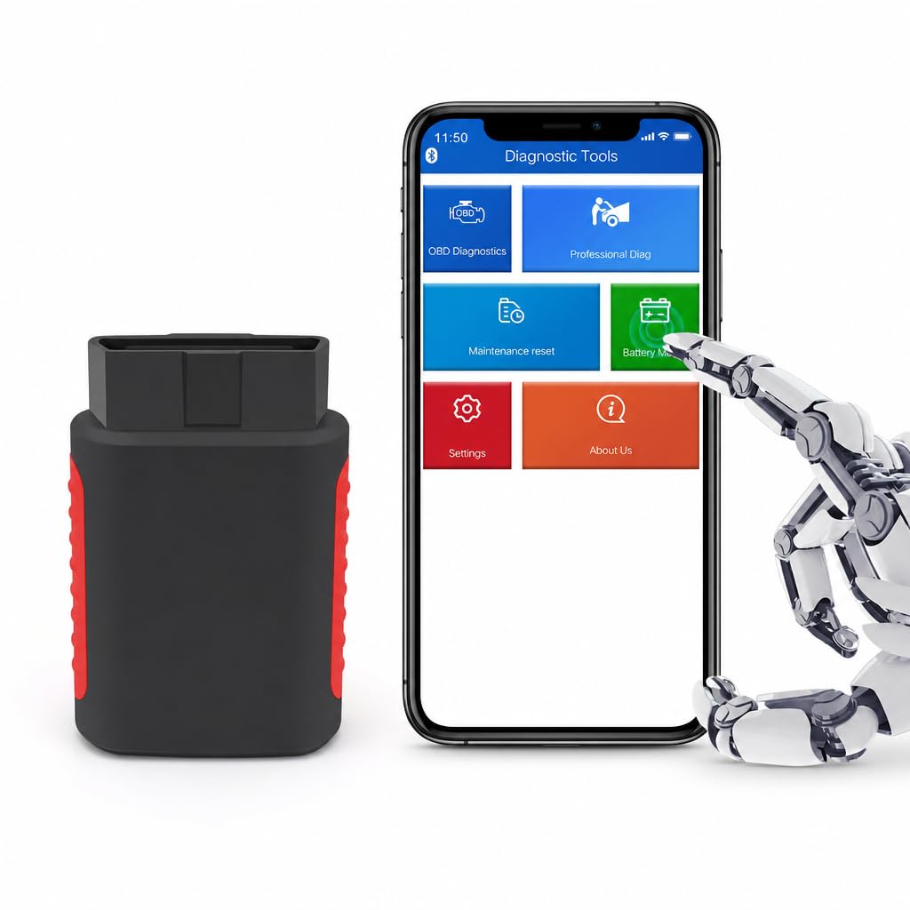 Konnwei KDIAG Scanner Diagnostico OBD2 Bluetooth 5.2 per Android iOS Compatibile con 31+ Marchi Auto Aggiornamenti Vita