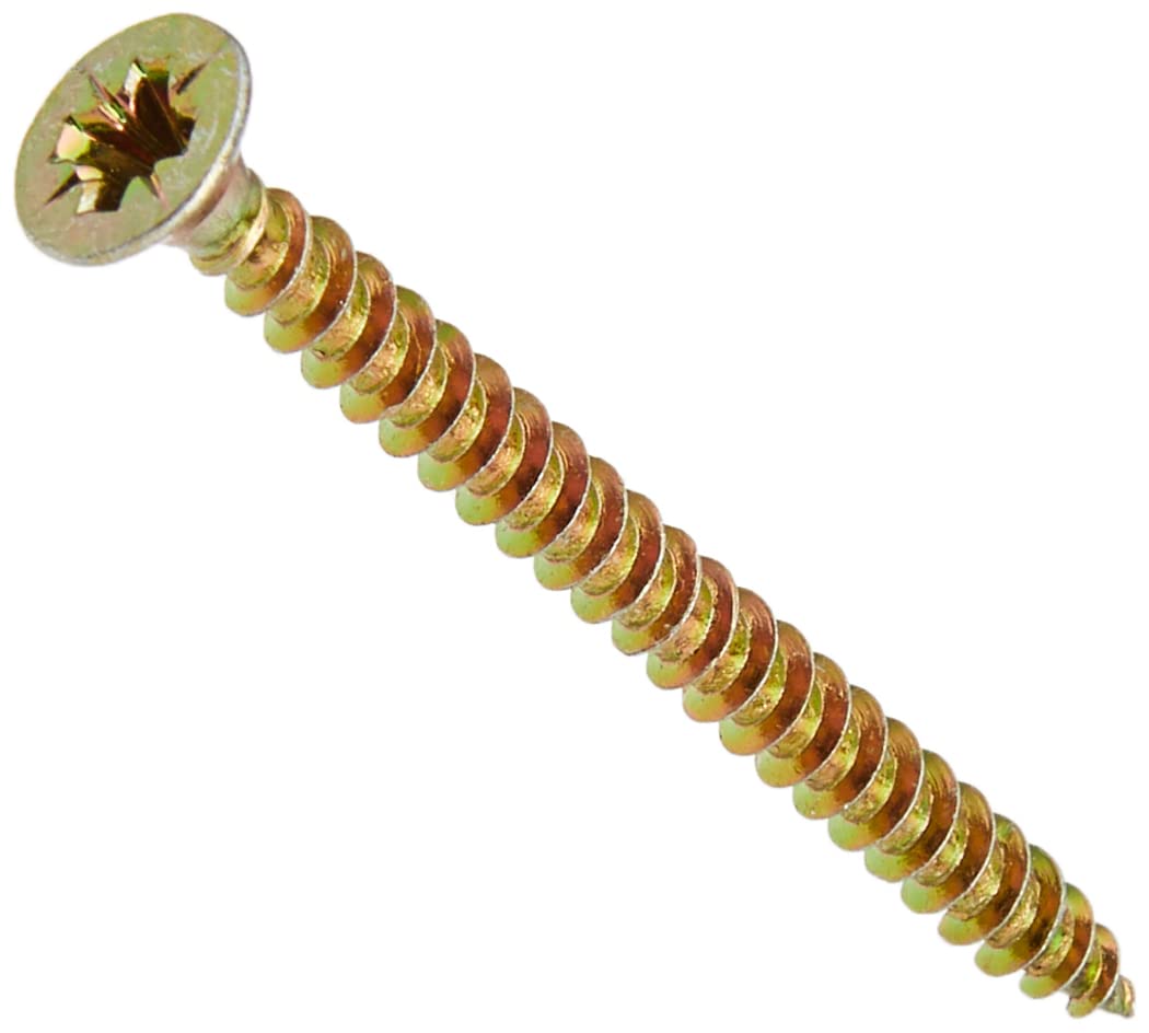 Timco Yellow 40050Claf Classic Multi-Purpose Screws - Pz - Double Countersunk - 4.0 X 50 Box 200