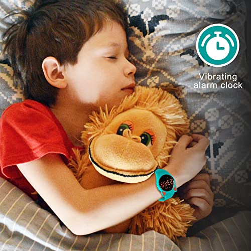 Image of Kids Watches for Girls Boys Digital Sport Watch with Step Counter Pedometer Vibration Alarm Clock, No App Waterproof Fitness Tracker Kids Watch Boys Girls Teens Students Ages 5-16