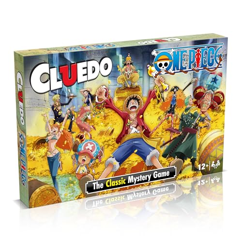 Winning Moves Juego de mesa Cluedo Mystery de una pieza perfecto para 2 a 6 jugadores y es un gran regalo para los fanáticos del anime a partir de 12 años