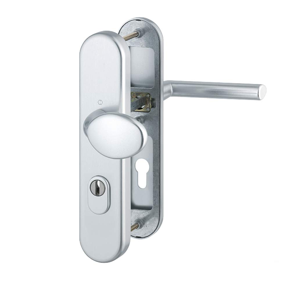 Hoppe Schutzbeschlag Stockholm ES1 76G/3332ZA/3440/1140, LM F1, Pz 72 mm, TS 42-47 mm mit Ziehschutz, Stift 8 mm, 3666633