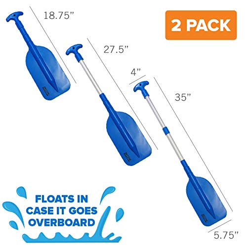 Image of Boat Paddle Telescoping Plastic Collapsible Oar, Kayak, Jet Ski, Rafting